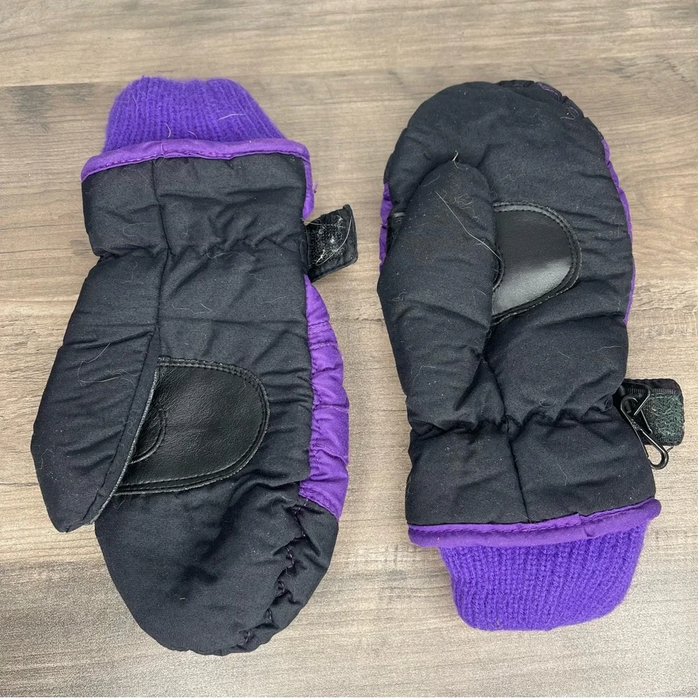 Children’s purple snow winter mittens gloves size 6/7 girls‎